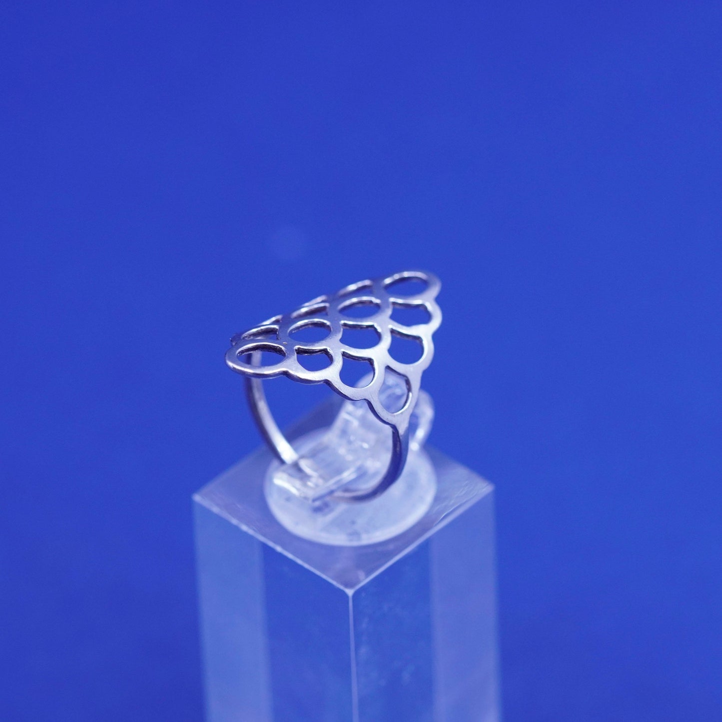 Size 5.75, vintage Sterling silver handmade ring, 925 filigree band