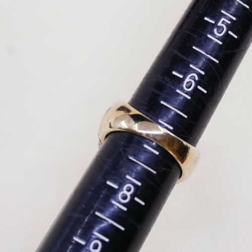 Sz 7, Vtg Vermeil Gold Over Sterling silver Statement ring, 925 W/ Topaz N Cz