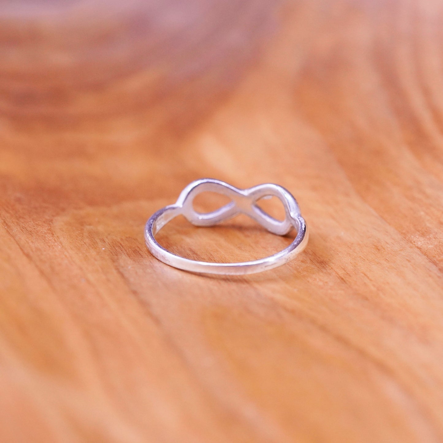 Size 7.25, vintage Sterling silver handmade ring, 925 infinity band