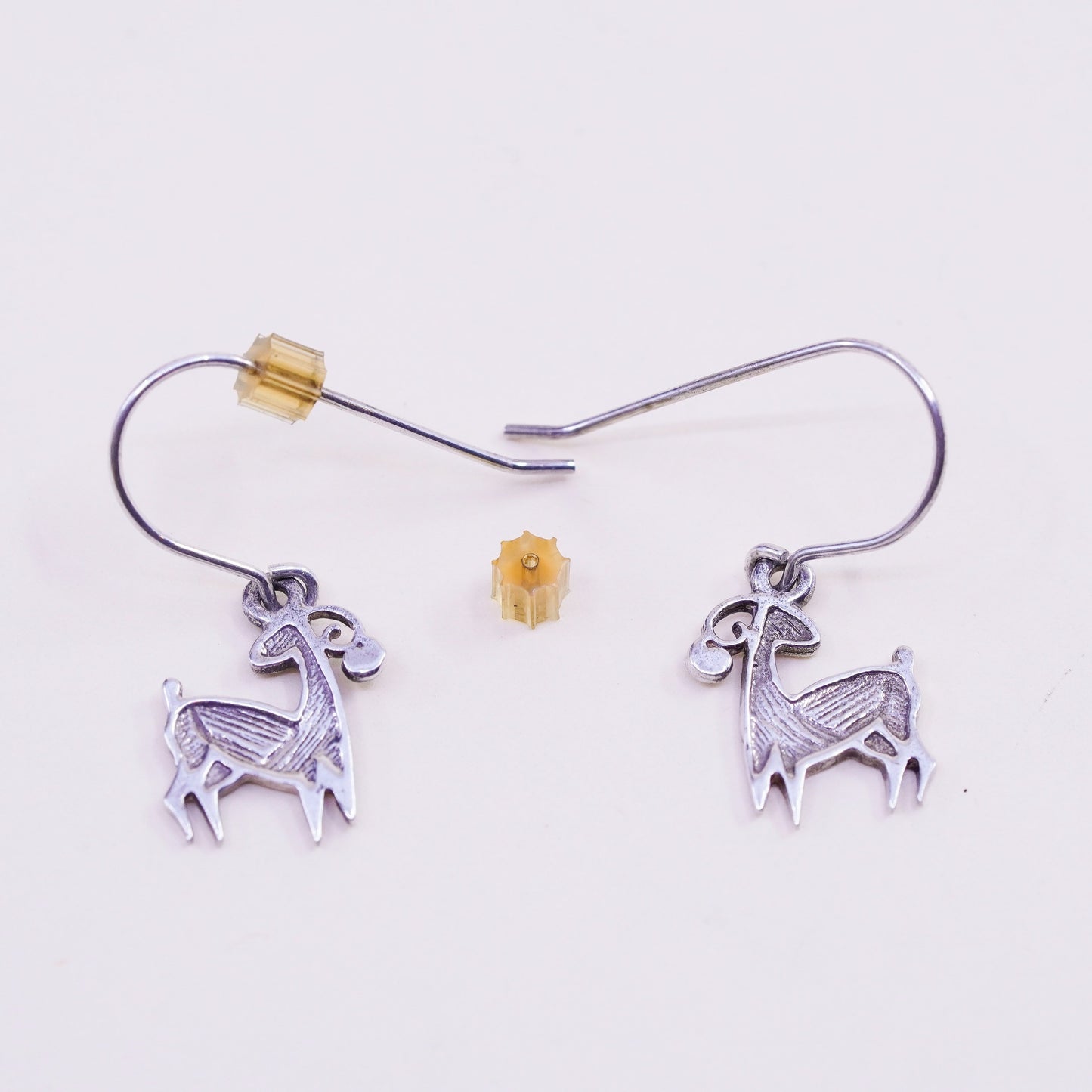 Vintage Sterling 925 Silver Sheep tiny Earrings