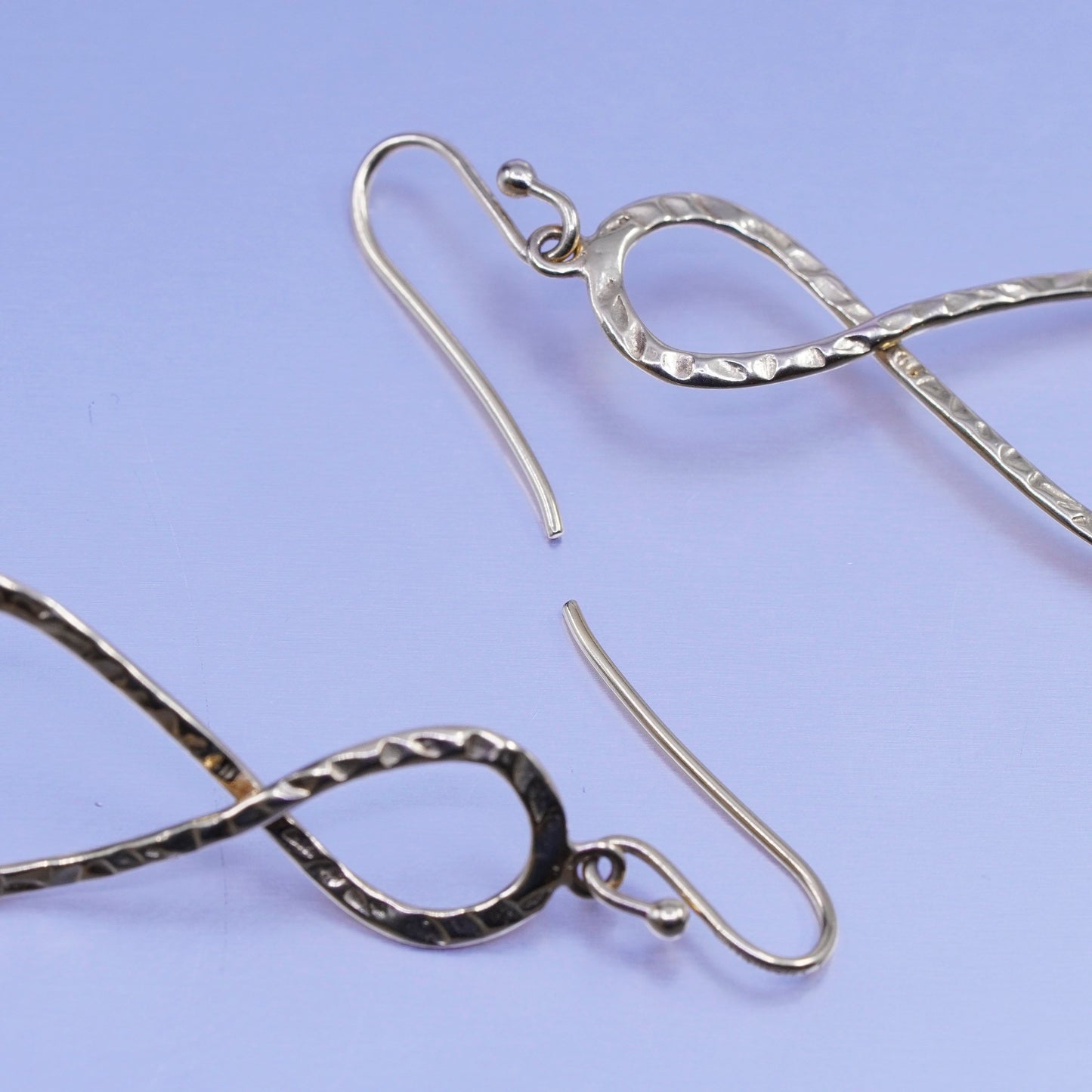 Lirm vermeil gold filled Sterling 925 silver infinity endless loop earrings