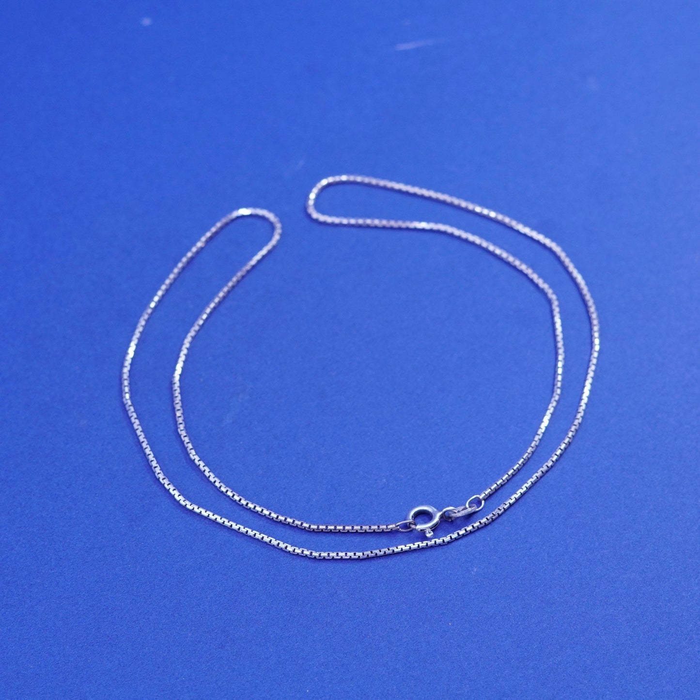 20”, 1mm, vintage Sterling silver necklace, 925 box chain