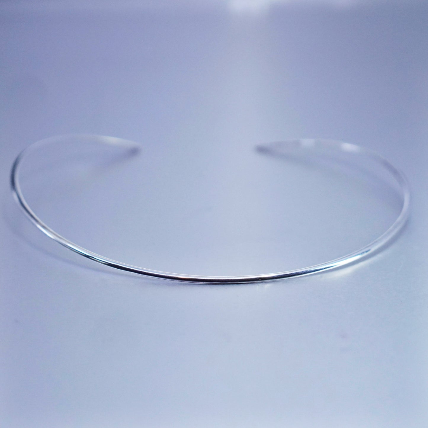 12”, vintage Sterling 925 silver handmade choker collar necklace