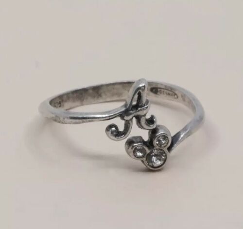 Sz 6, Sterling Handmade Ring, 925 Silver Band W/ Initial A And Cz