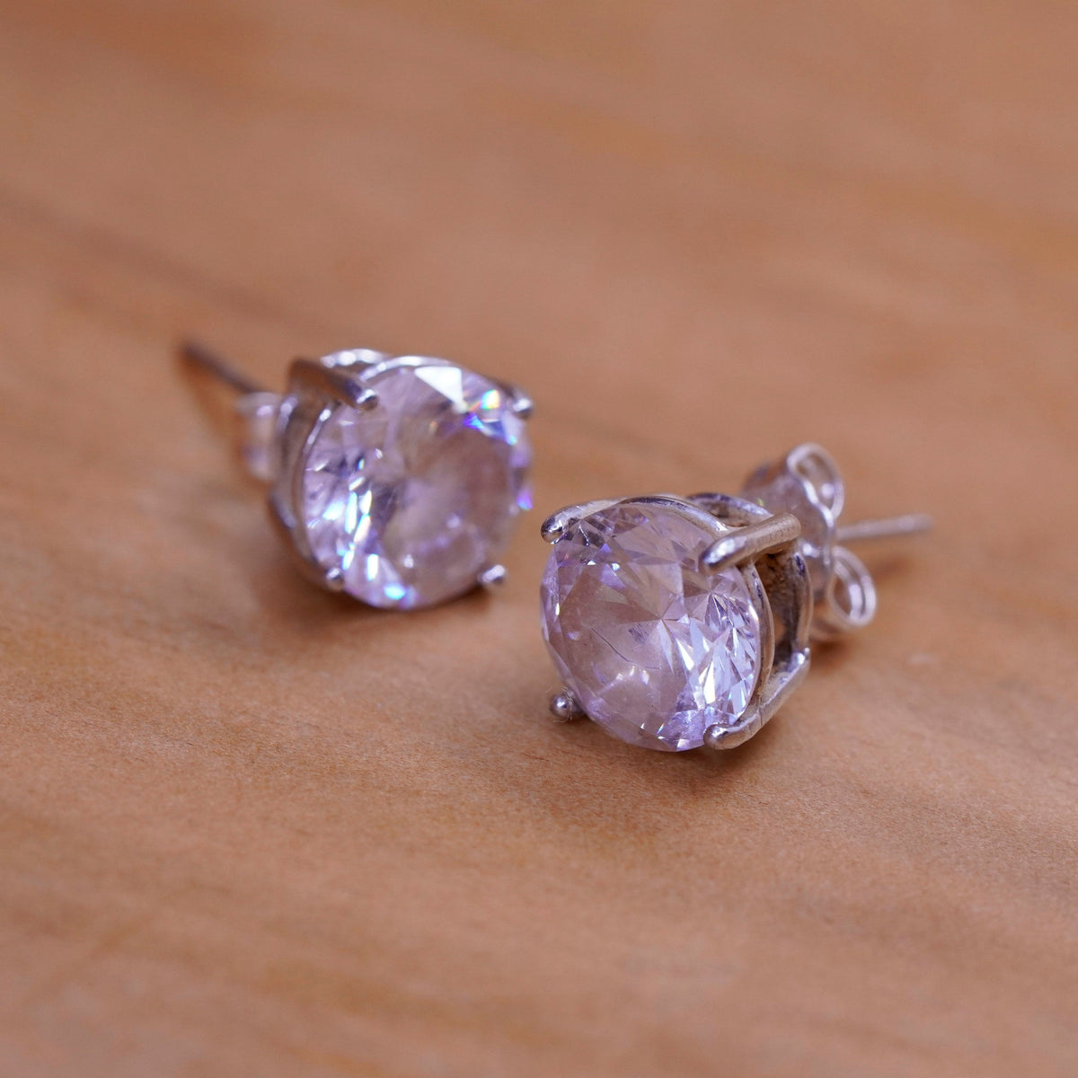 vintage Sterling 925 silver studs, Swarovski earrings