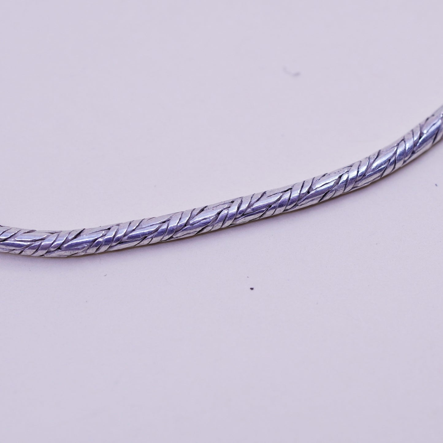 7.5”, 2mm, vintage Italy Sterling 925 silver bracelet, bold snake chain