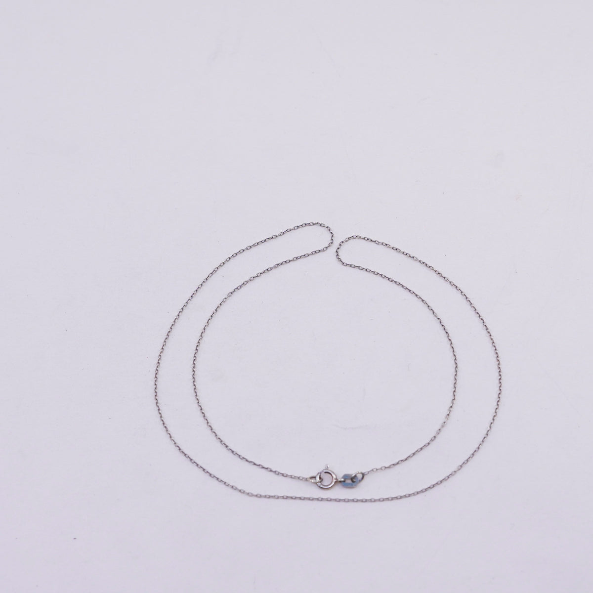 18”, 1mm, vintage vermeil gold over Sterling silver necklace, 925 circle chain