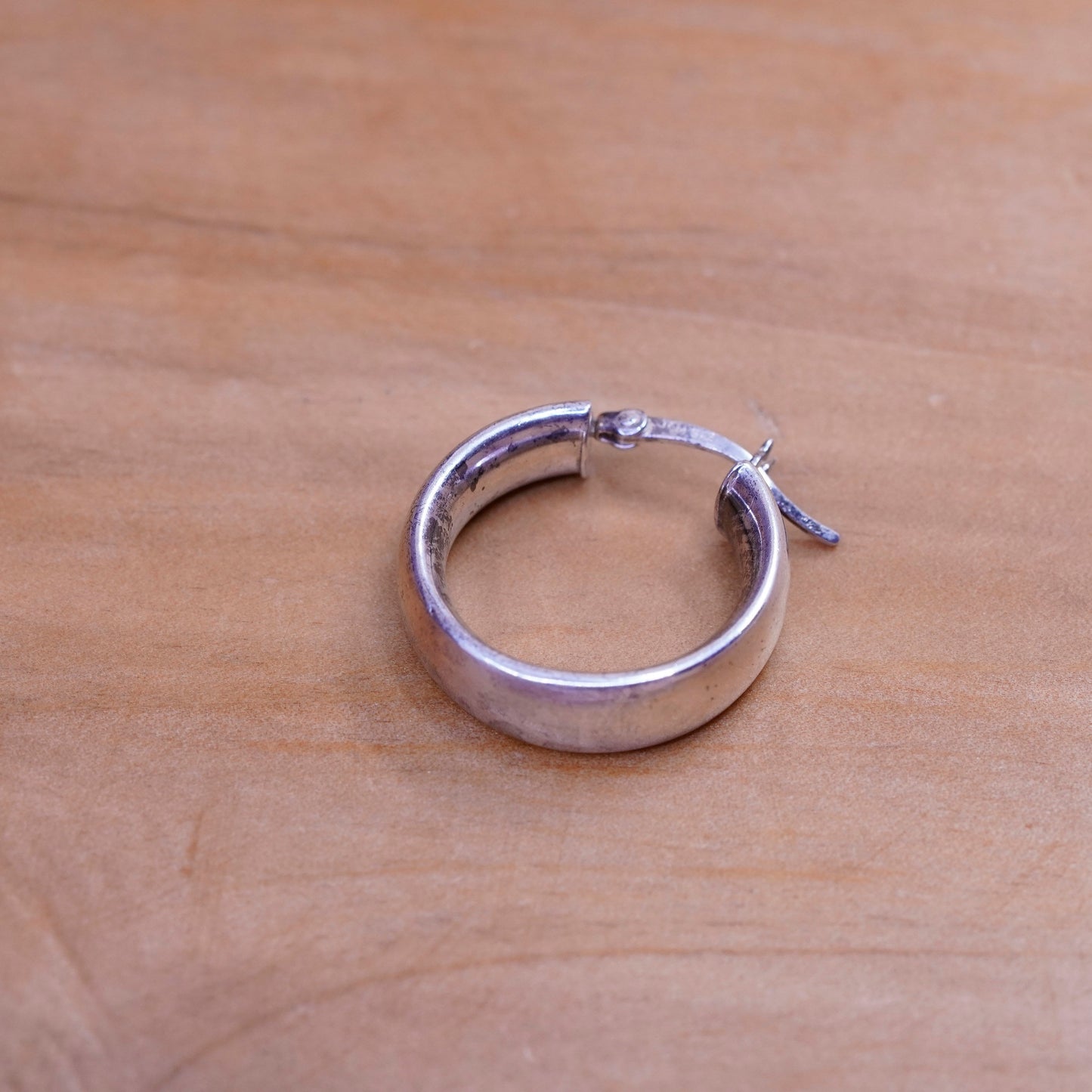 0.75”, vintage Sterling silver handmade earrings, 925 hoops