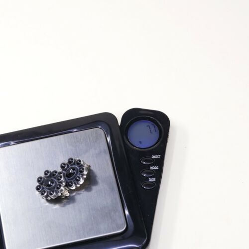 Vtg Navajo Leo Feeney Anglo Sterling Silver Handmade Earrings, Clip On Obsidian