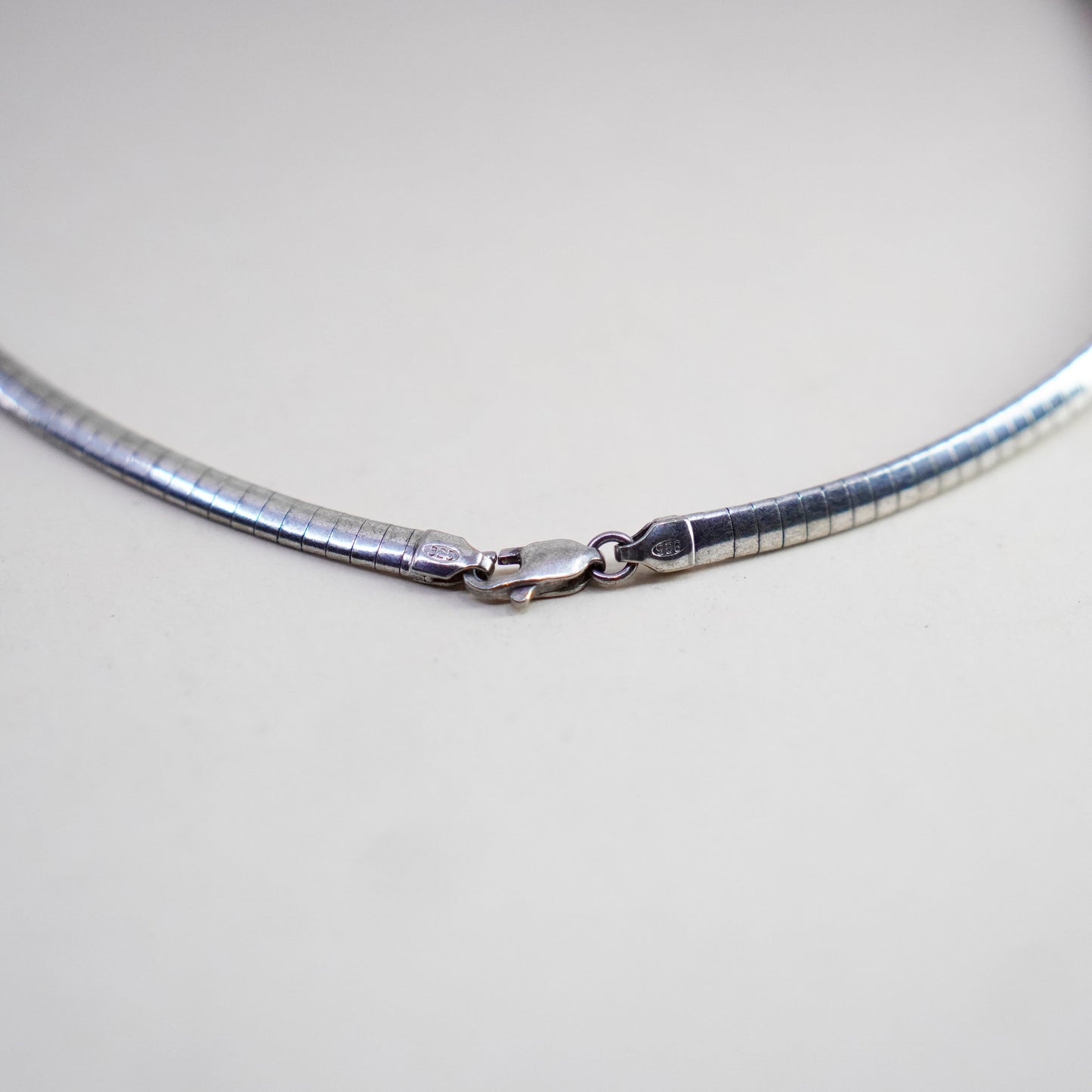 16”, 5mm, Vintage Italian milor sterling silver omega chain, bold 925 necklace