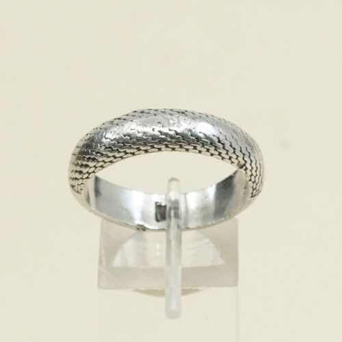 Size 11, hopi Sterling Silver Handmade Ring 925 Band Embossed