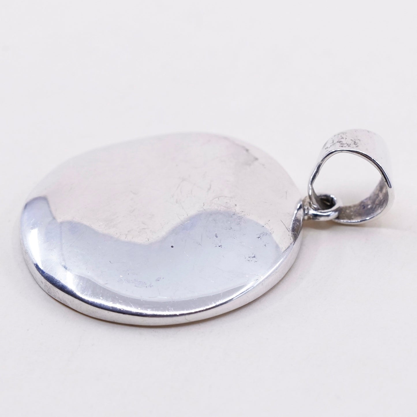 Vintage Silpada sterling 925 silver handmade Hammered Circle pendant