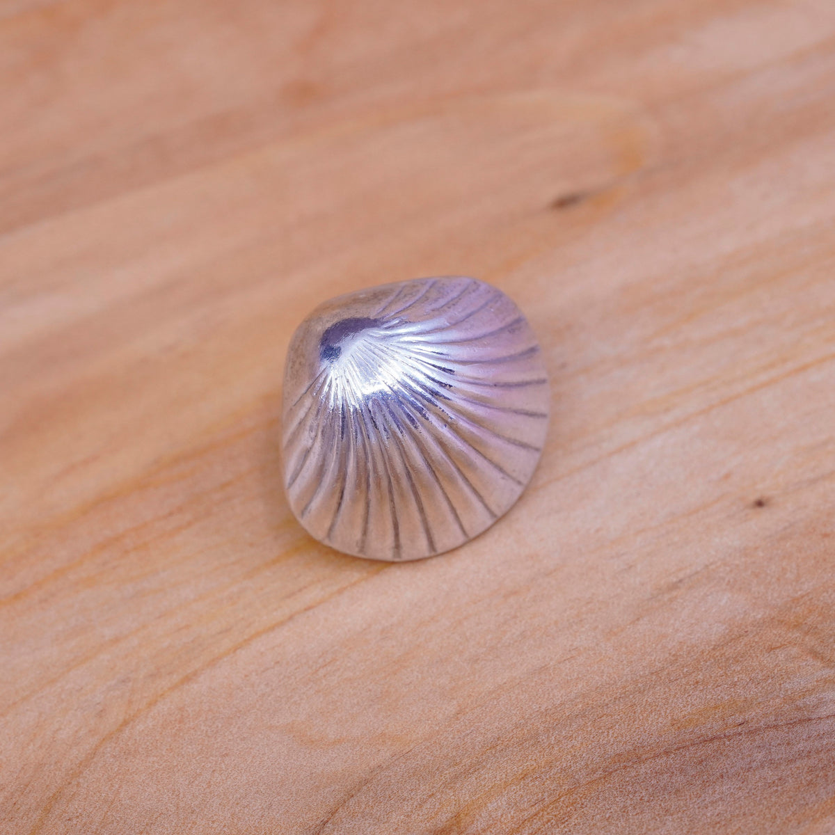 Vintage Sterling silver handmade earrings, 925 shell studs