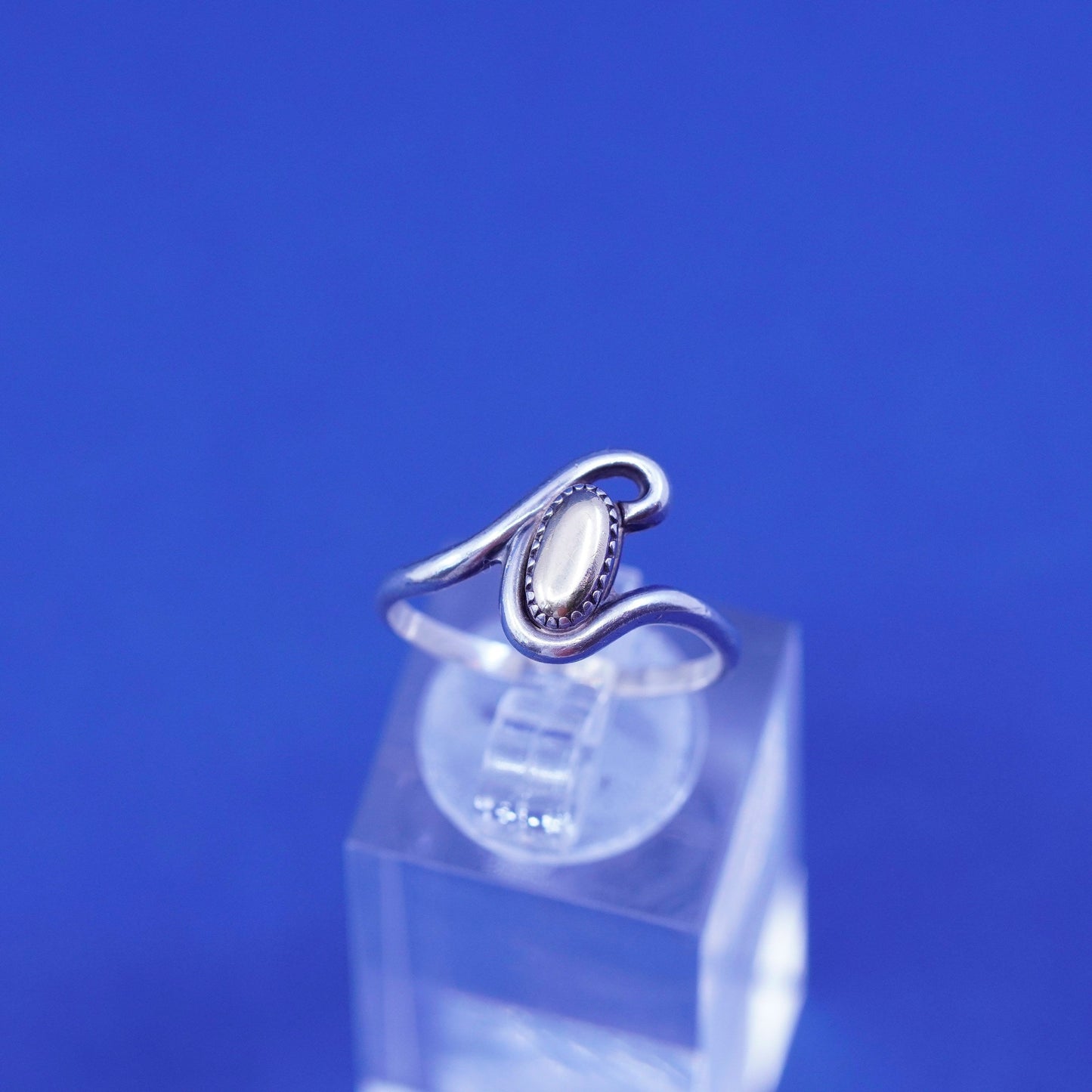 Size 7, Wheeler Jewelry Co Sterling 925 silver ring 14K accent, Native American