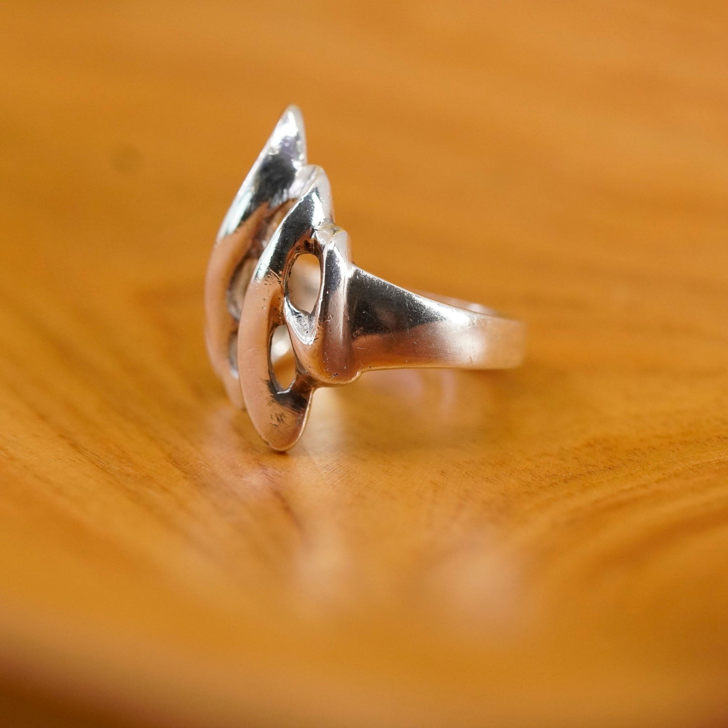 Size 6.25, RM sterling silver handmade ring, 925 ribbed band, minimalist,