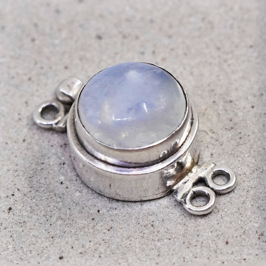 Vintage Sterling 925 silver handmade clasp with moonstone