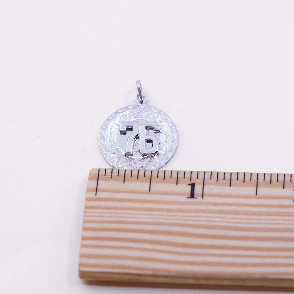 Vintage sterling handmade pendant, 925 number 76 tag