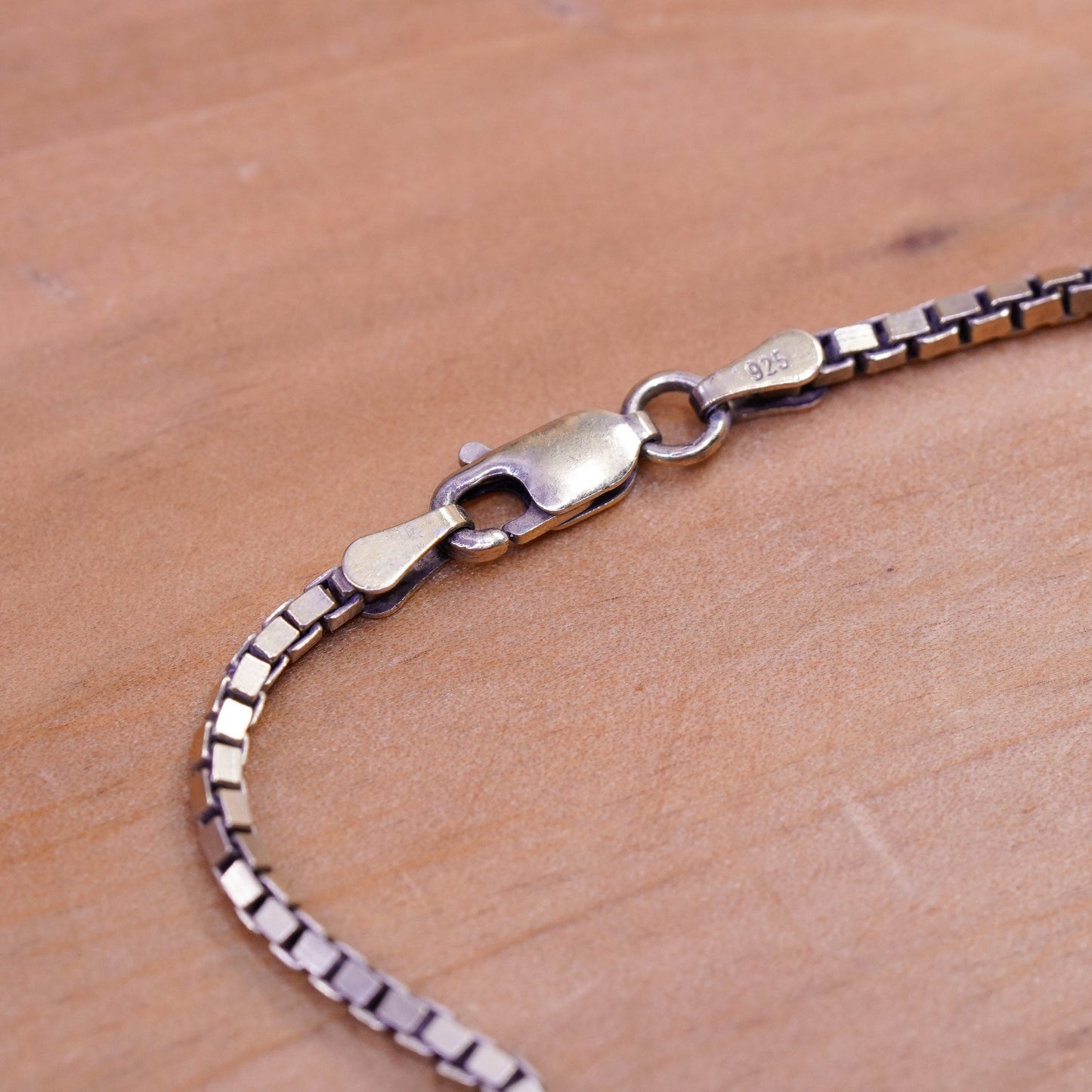 6.25”, vintage vermeil gold over Sterling 925 silver handmade bracelet chain