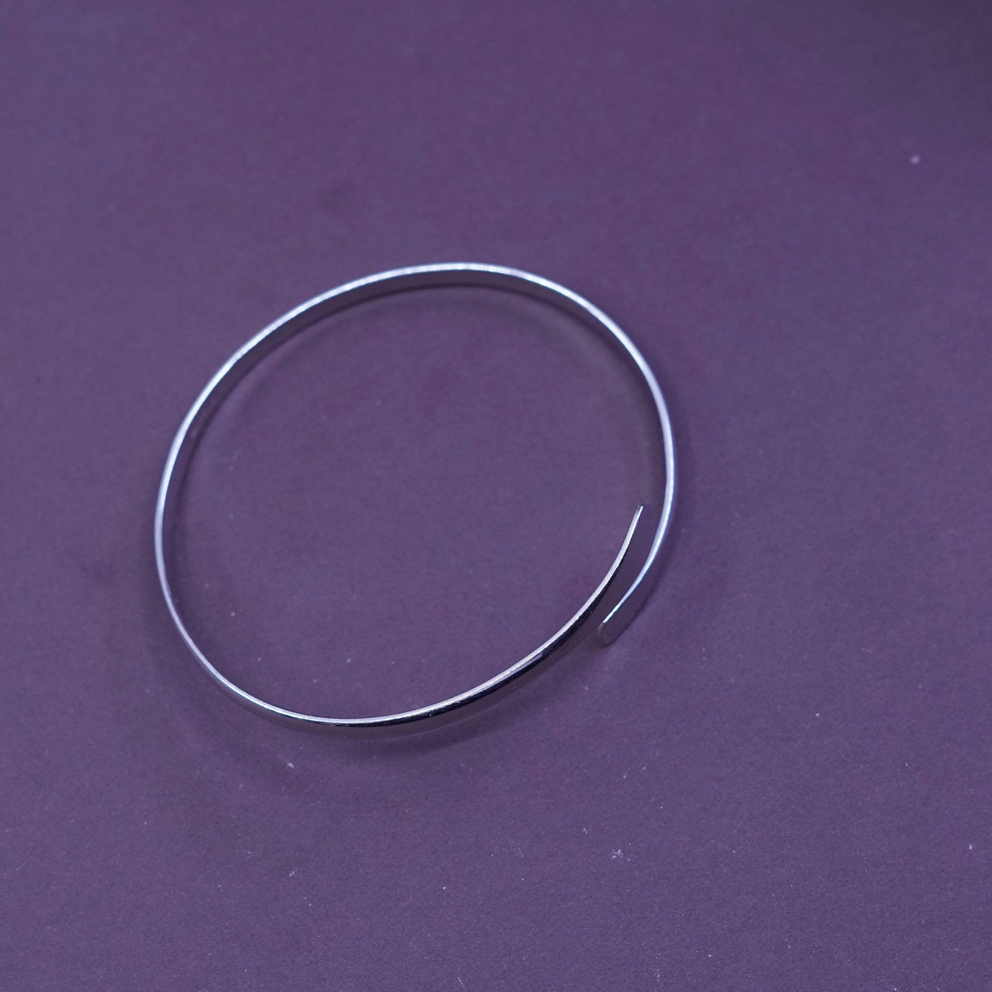 8.25”, Vintage beau modern Sterling silver handmade bracelet, 925 wrap bangle