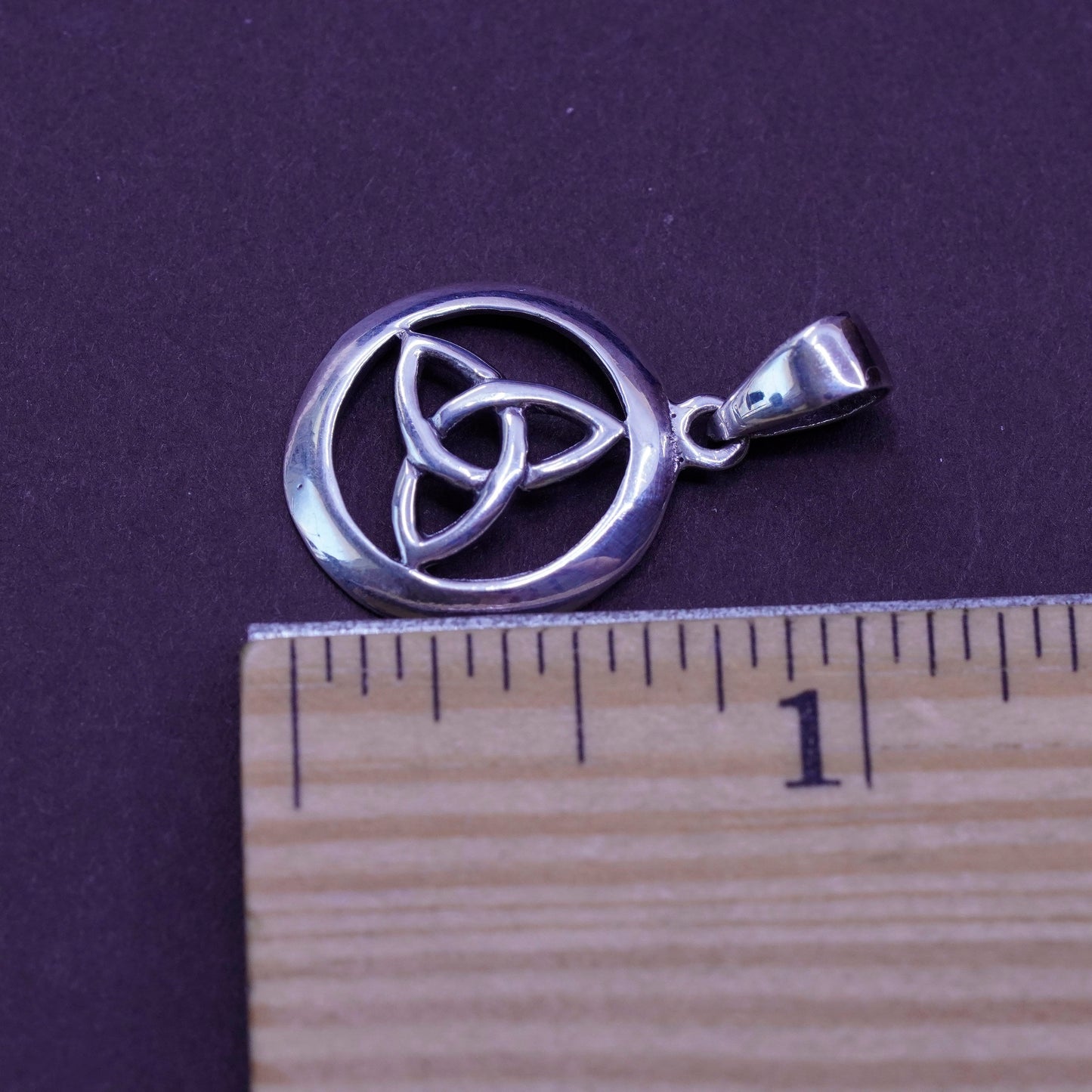 Vintage Sterling silver handmade pendant, 925 irish Celtic knot