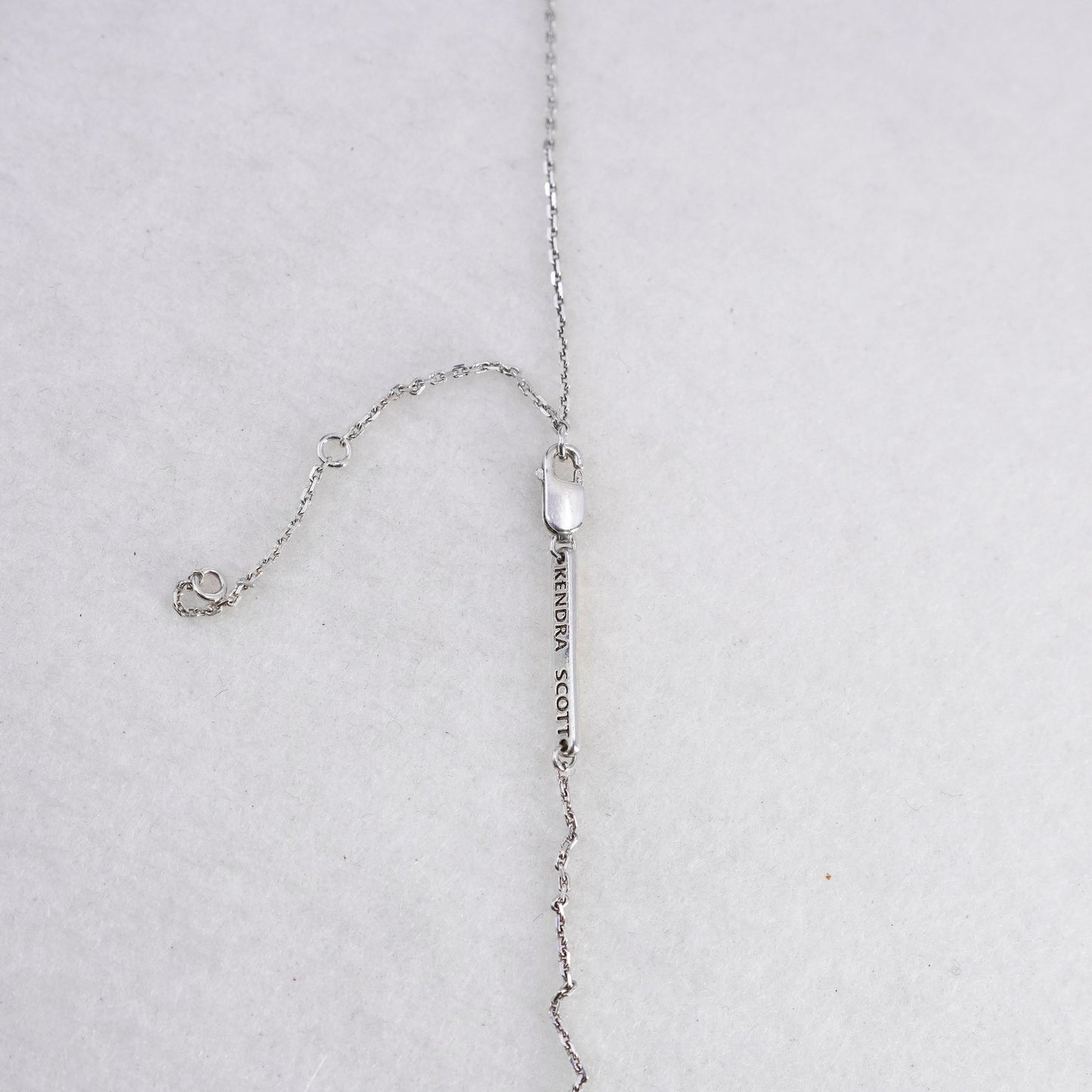 18+2” 1mm, vintage kendra scott Sterling 925 silver circle chain necklace
