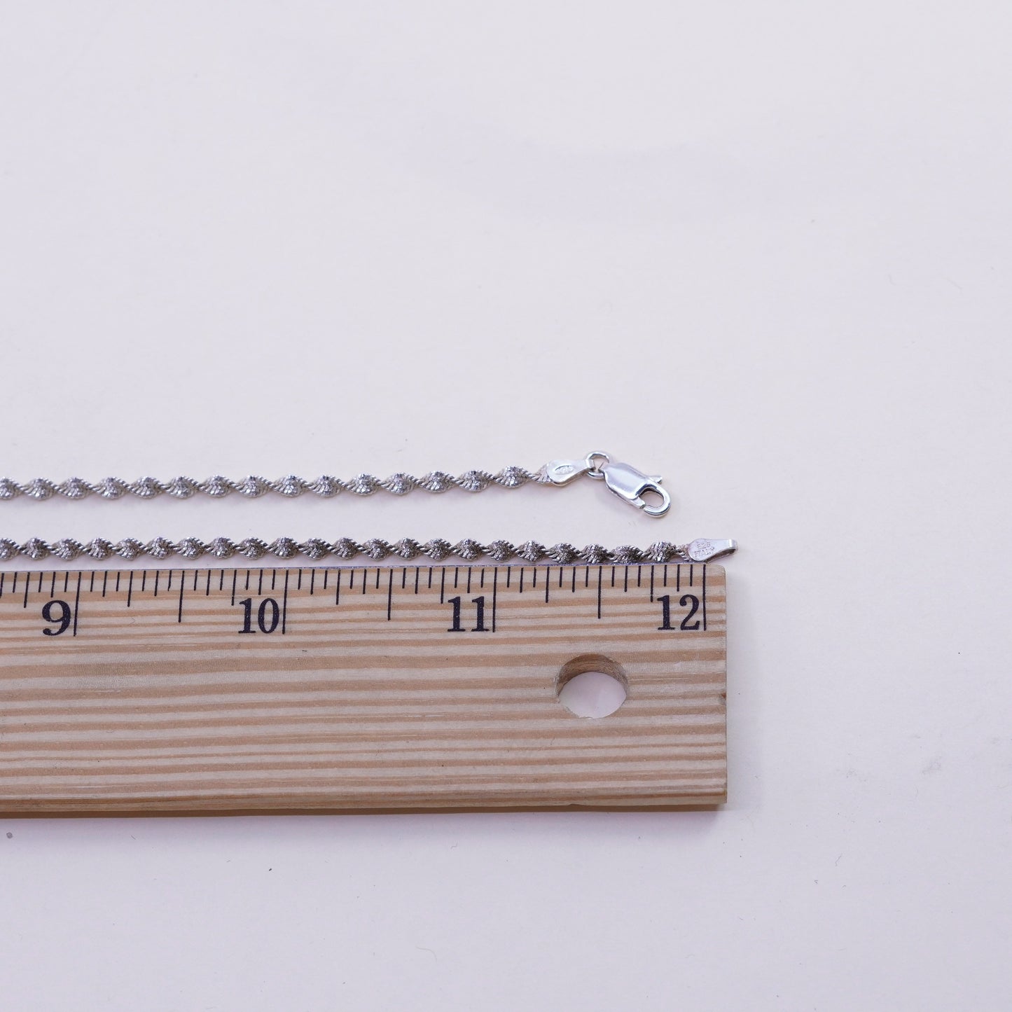 24”, 3mm, vintage OTC Sterling silver necklace, 925 twisted herringbone chain