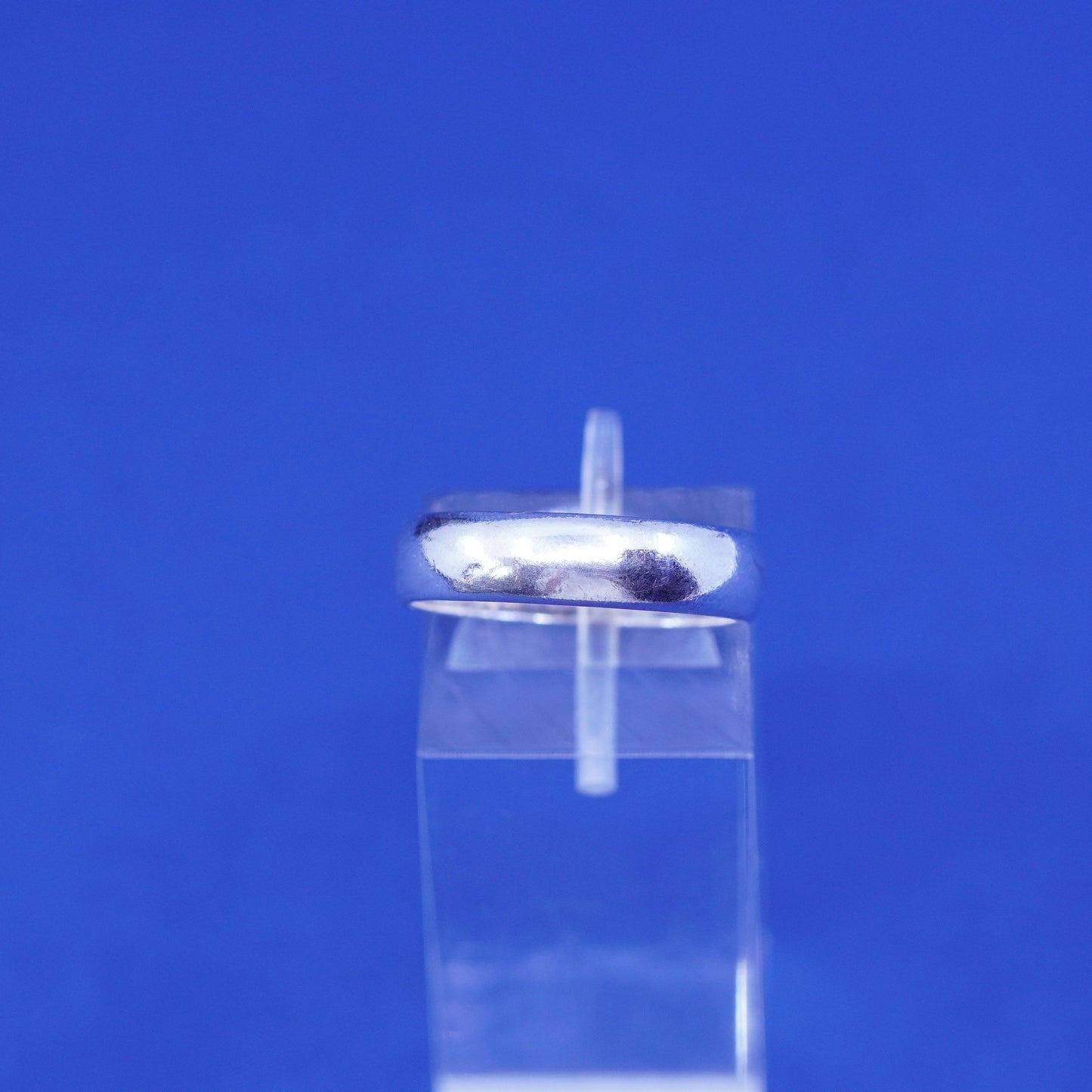 Size 7, vintage Sterling silver handmade ring, 925 wedding band