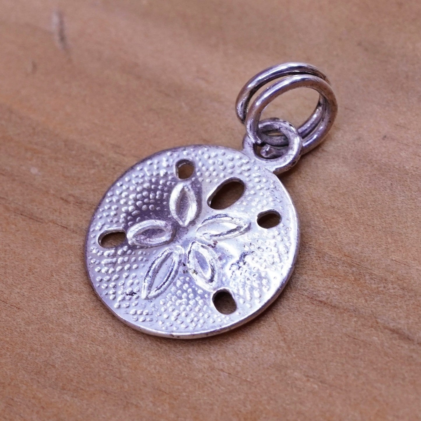 Vintage Sterling Silver Handmade Pendant, taxco 925 sand dollar charm