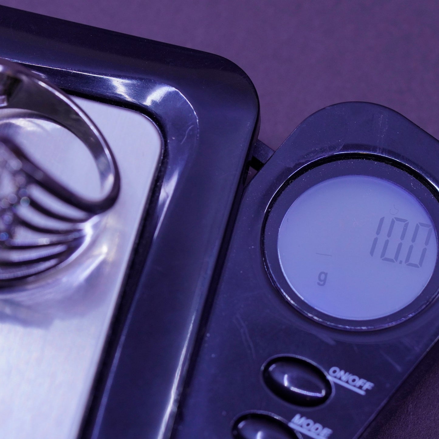 Size 10, vintage SJD Sterling silver ring, 925 butterfly with cluster Cz