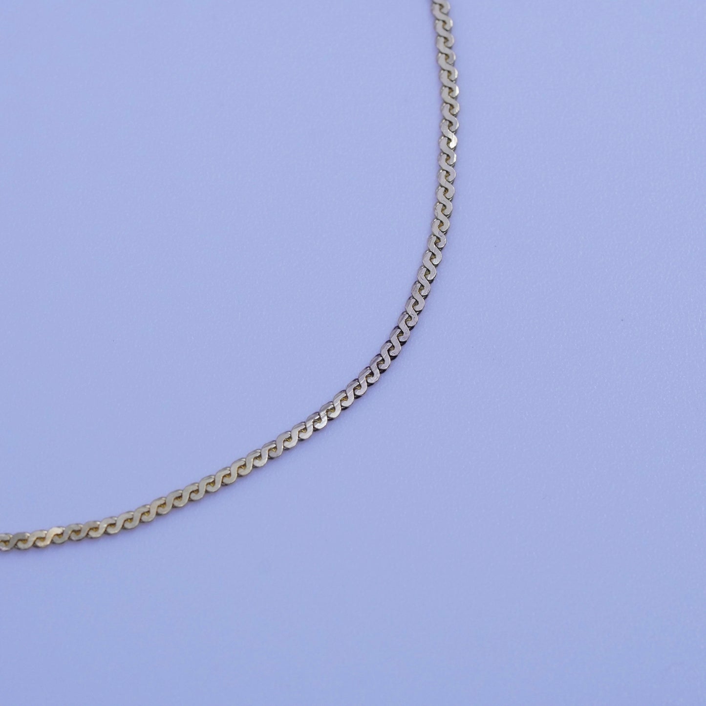 7.25”, Vintage Italy vermeil gold Sterling 925 silver bracelet, s link chain