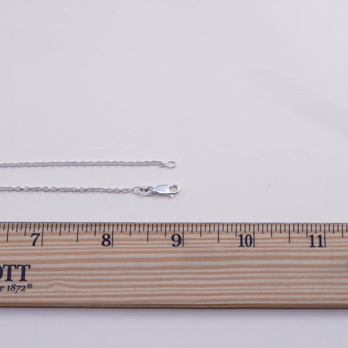 18”, 1.6mm, Vintage sterling silver circle chain, India 925 necklace