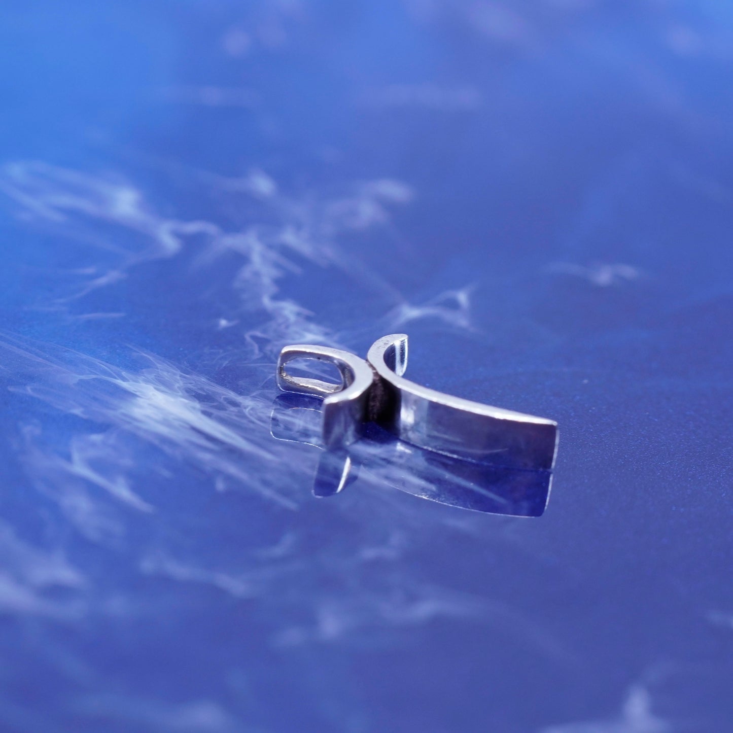 Vintage Sterling silver handmade pendant, modern 925 cross