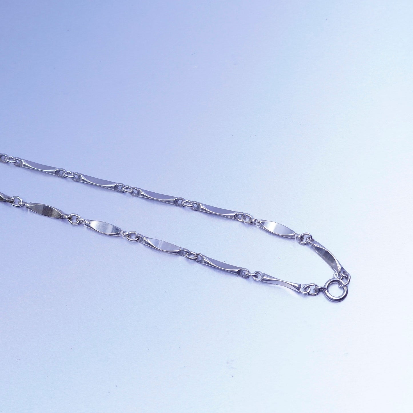 52”, vintage Sterling 925 silver handmade elongated chain extra long necklace