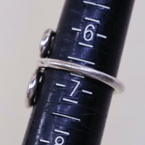Size 6.5, Sterling Silver Handmade Ring, 925 swirl Band, Stamped 925