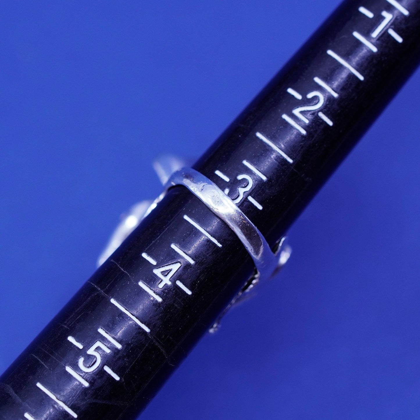 Size 3.25, vintage Sterling Silver Israel, handmade ring with pearl, silver tested