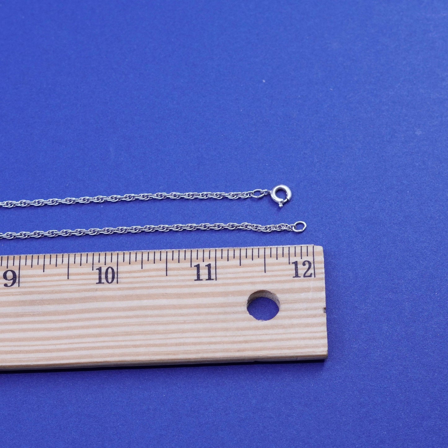 24”, 1mm, vintage Sterling silver handmade necklace, 925 Singapore chain
