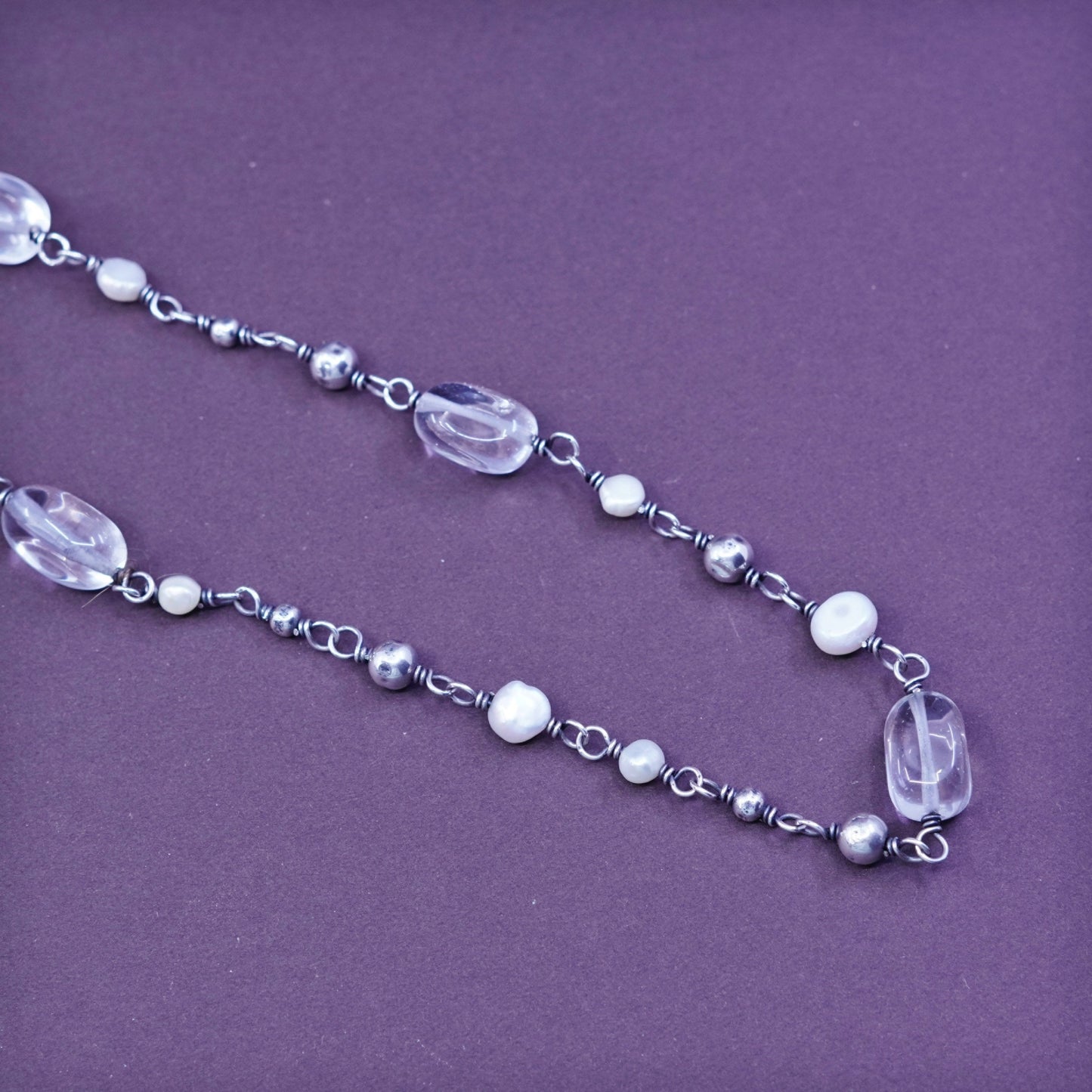 Silpada N1602 Freshwater Pearl, Crystal Quartz & Sterling 925 Silver Bead