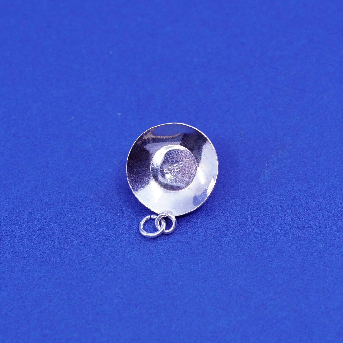 sterling Silver Handmade Pendant, Native American 925 circle charm turquoise