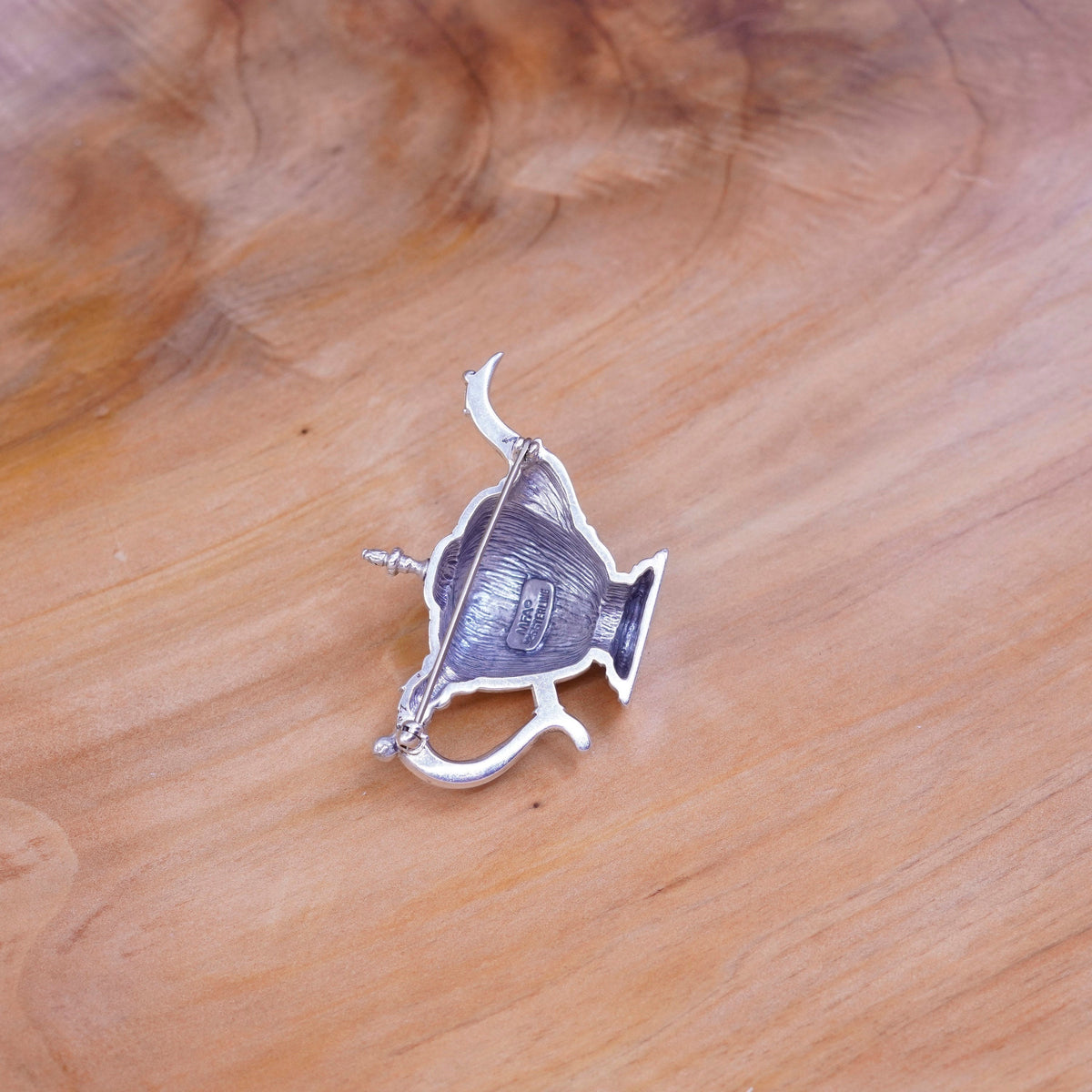 Vintage MFA museum sterling 925 silver Victorian Teapot pendant brooch