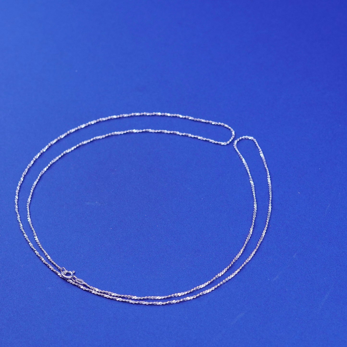 30”, 1.6mm, vintage Sterling silver handmade necklace, 925 twisted s link chain