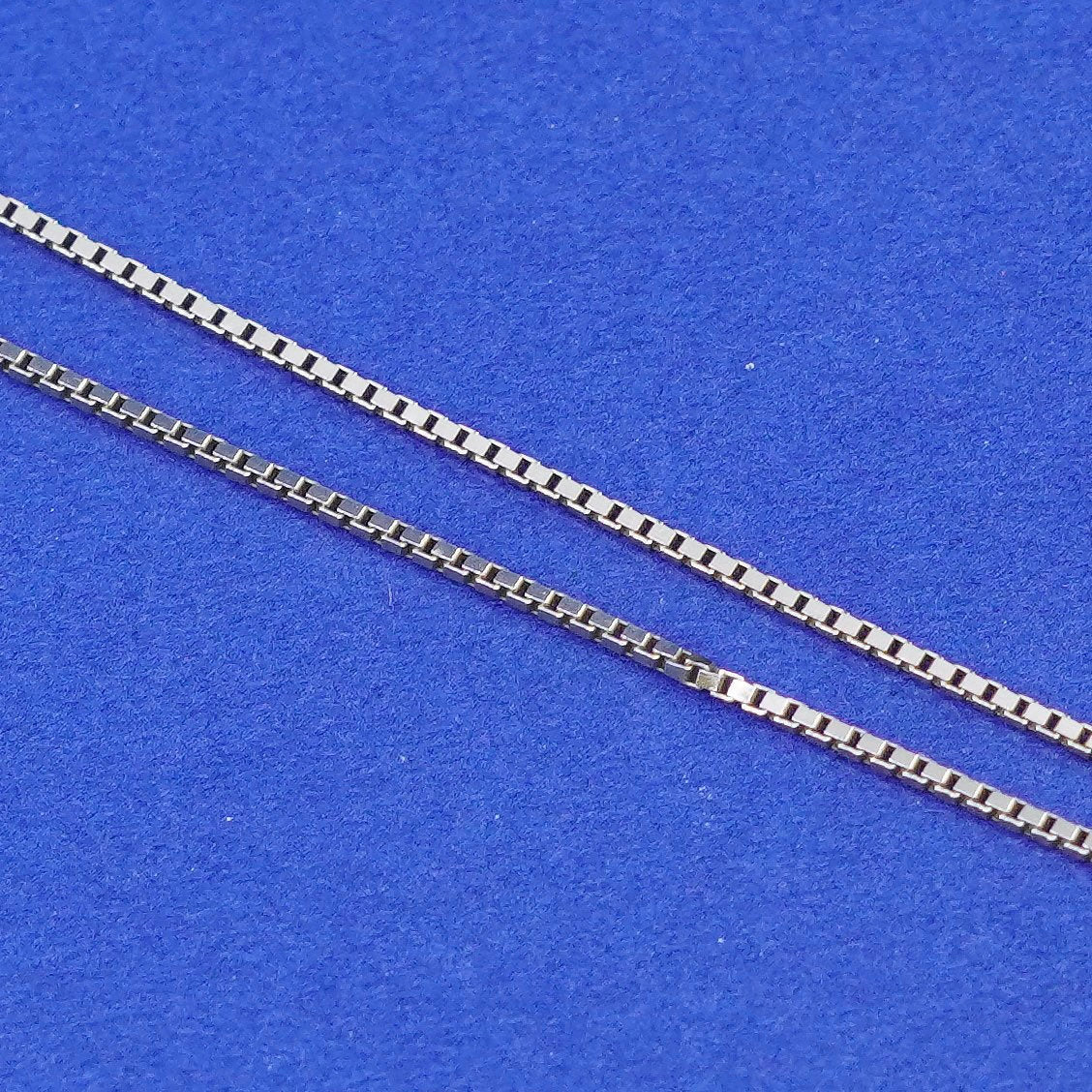 24”, 1mm, vintage vermeil gold over Sterling silver necklace, 925 box chain