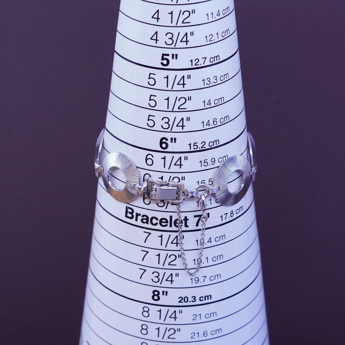 6.5”, WE Richards WRE Sterling silver handmade bracelet, 925 circle bracelet