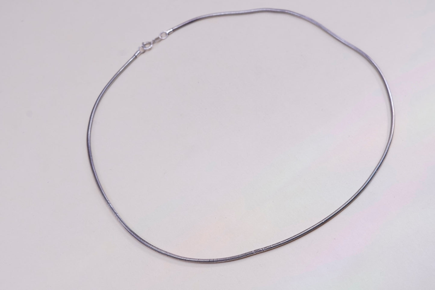 16”, 2mm, Italian sterling 925 silver twisted snake chain, necklace