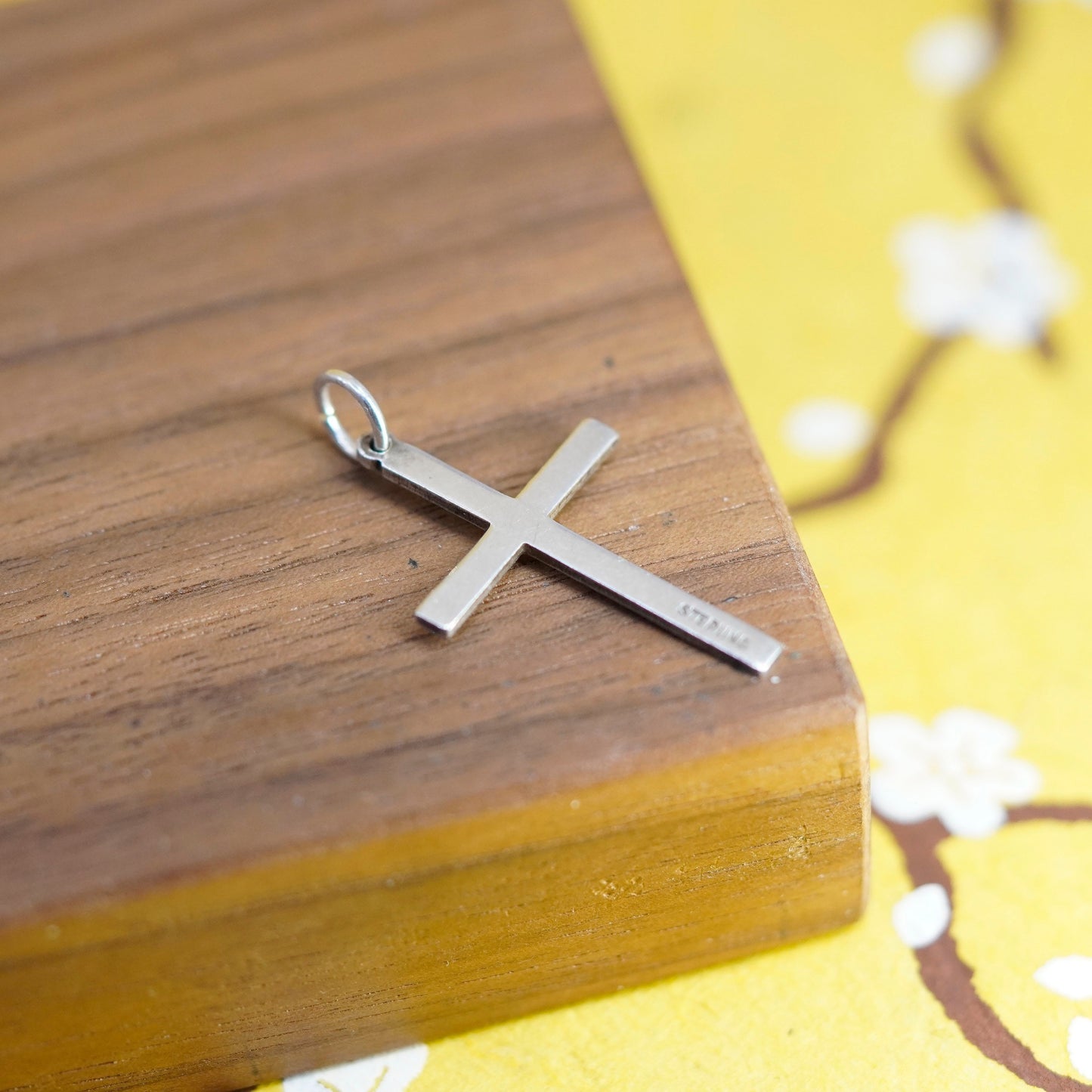 Vintage Mexico Sterling silver handmade pendant, 925 cross