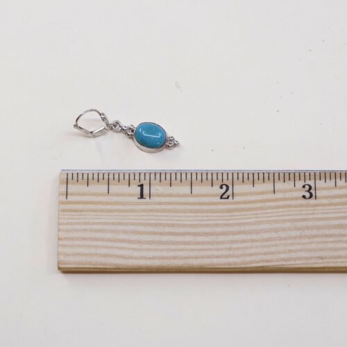Vtg handmade Sterling Silver earrings, Southwestern 925 Turquoise Dangles