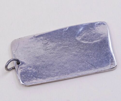 Vtg MCP Sterling Silver Handmade Pendant, Tag W/ Idea LightBulb , Stamped 925