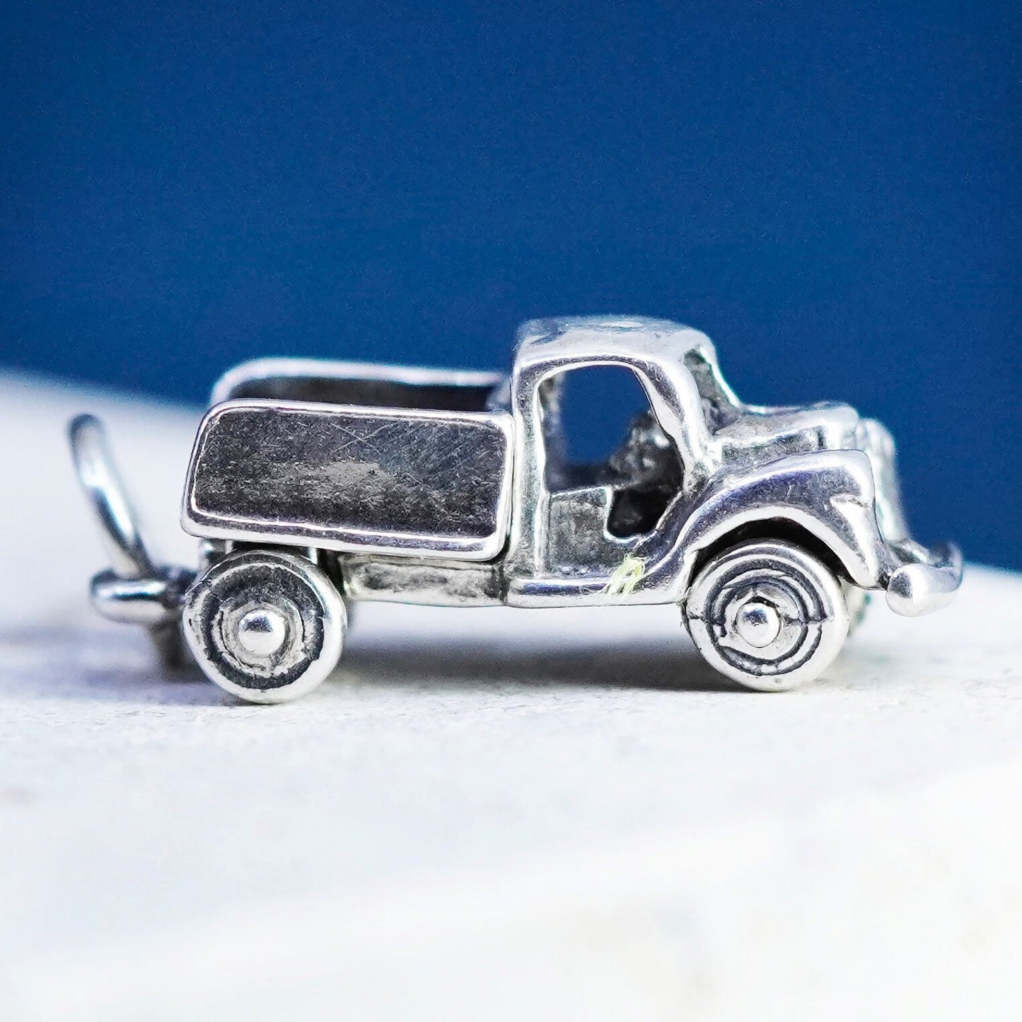 Vintage Sterling silver handmade pendant, 925 truck car charm