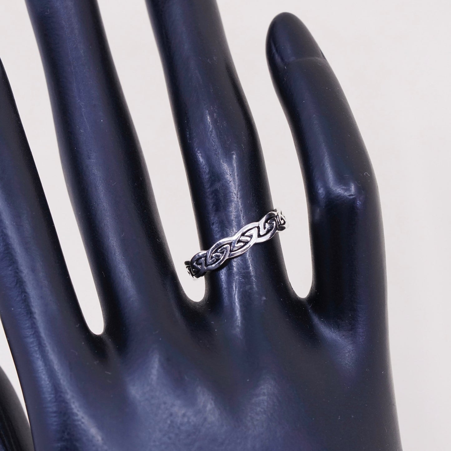 Size 6.5, vintage AVON Sterling silver handmade ring, 925 band with wave