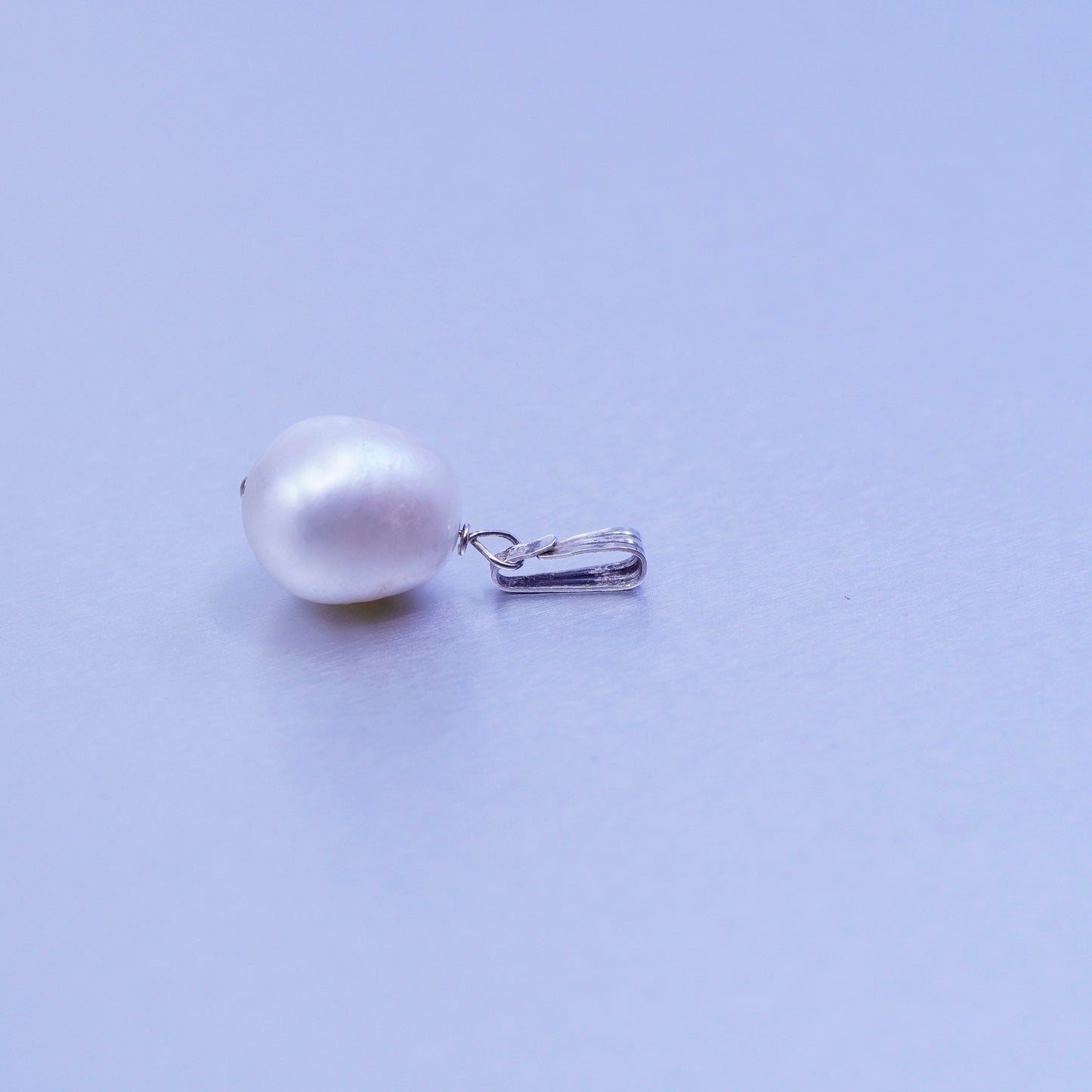 antique sterling 925 silver handmade charm pendant with pearl