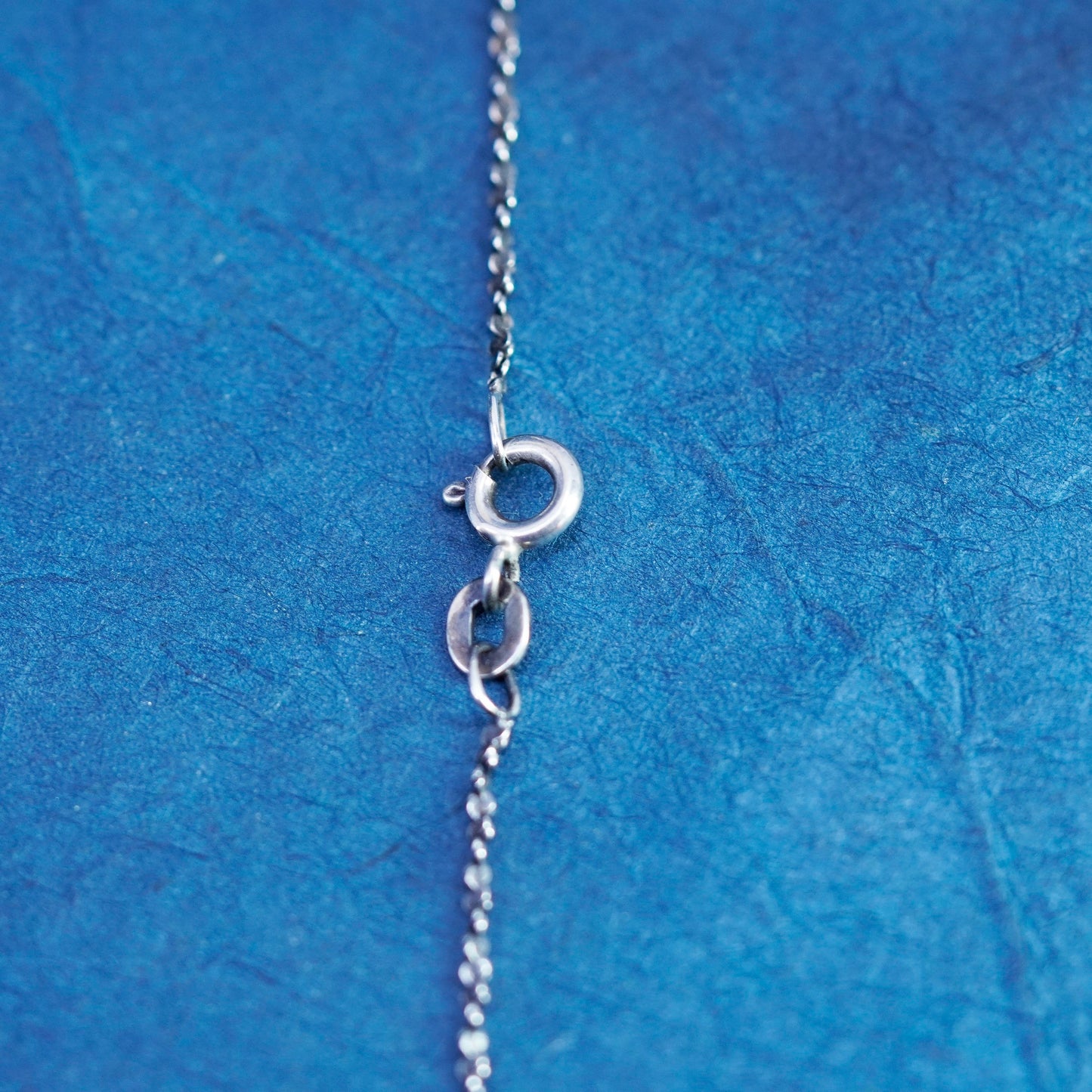 24”, 1mm, Sterling silver handmade necklace, 925 twisted S link chain